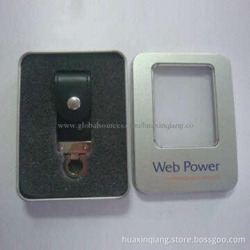 USB Memory Drive, Leather+Metal Materials, 512MB-64GB Capacity, Logo Design, 5-year Warranty/USB 2.0